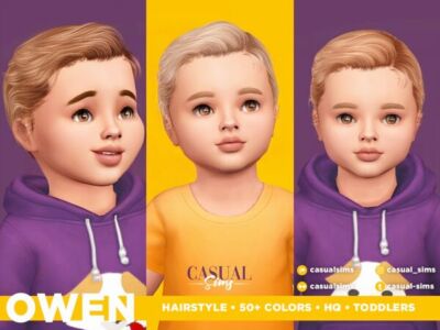 Owen Hairstyle for Toddlers Sims 4 CC