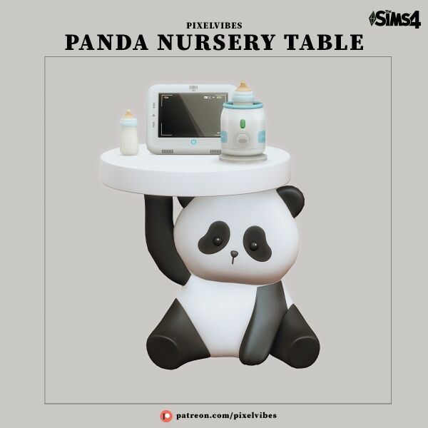 Panda Nursery Table Sims 4 CC