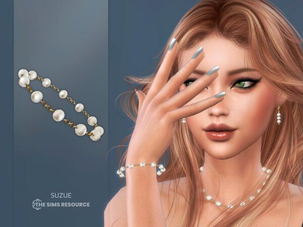 Elegance in Every Pearl: Suzue’s Bracelet Sims 4 CC