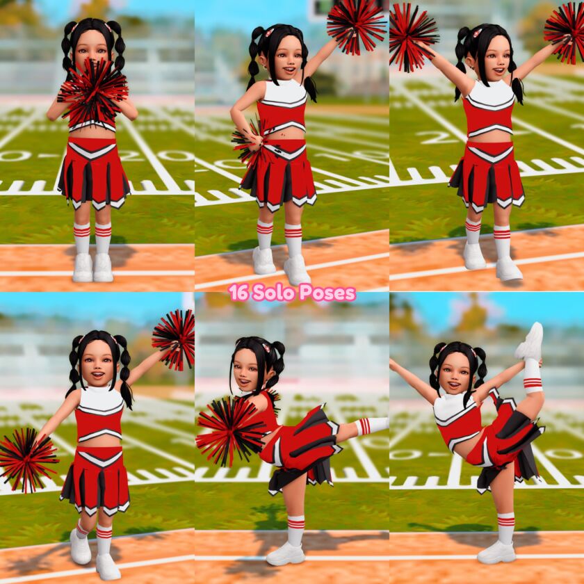 sims 4 cc peewee cheer posepack 2