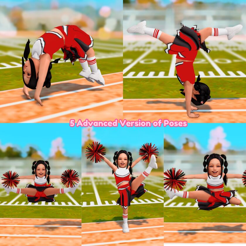 sims 4 cc peewee cheer posepack 5