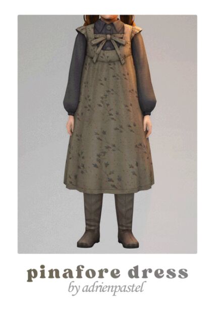 sims 4 cc pinafore dress by adrienpastel 2