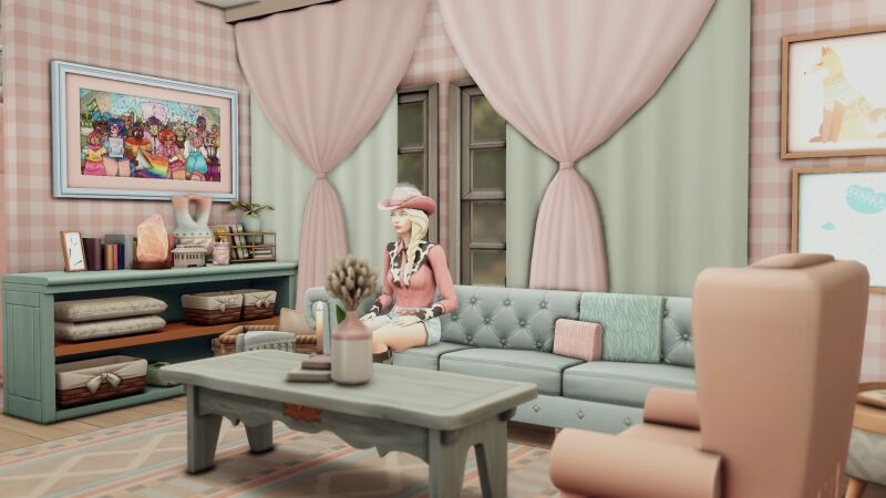 sims 4 cc pink house for a famous doll by bojanasimsyt 3