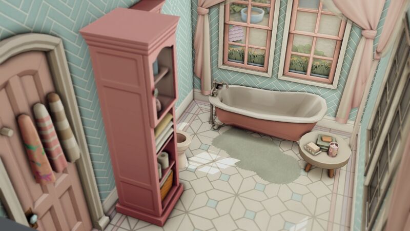 sims 4 cc pink house for a famous doll by bojanasimsyt 5