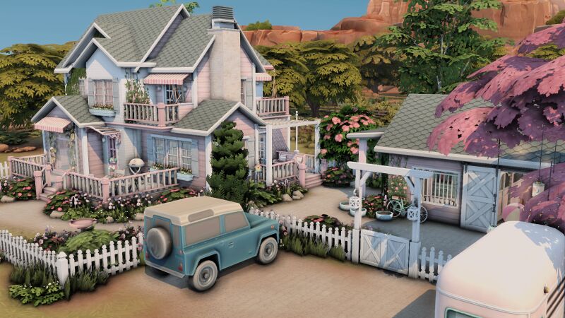 sims 4 cc pink house for a famous doll by bojanasimsyt 9