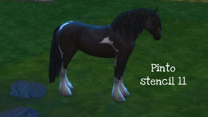 Pinto Stencils Inspired by SSO Horse Markings Sims 4 CC