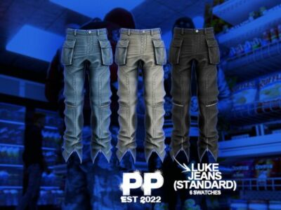 Poppin – Luke Jeans (Standard Version) Sims 4 CC