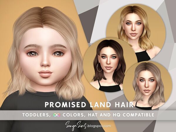 Promised Land Hair for Toddlers Sims 4 CC