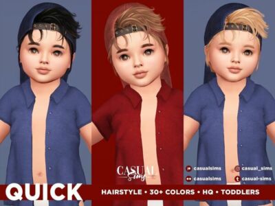 Quick Hairstyle for Toddlers Sims 4 CC