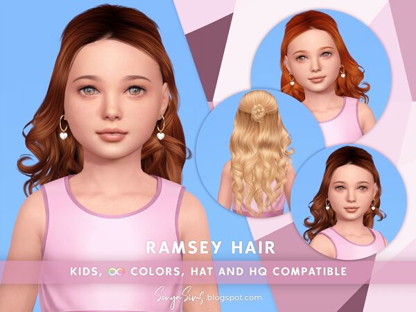 Ramsey Hair for Kids Sims 4 CC