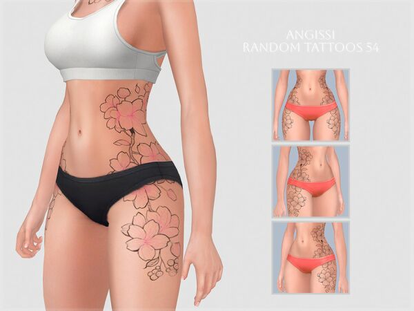 Random Tattoos 54 by Angissi Sims 4 CC