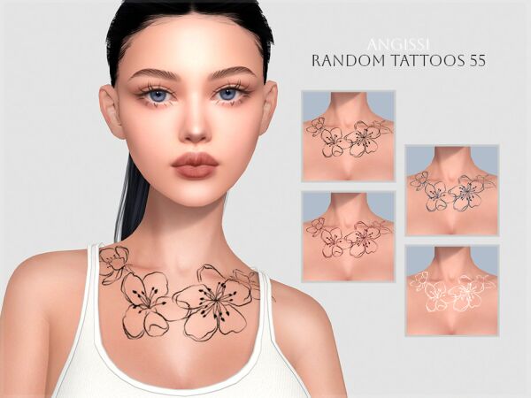 Random Tattoos: Unique Designs for Your Sims Sims 4 CC