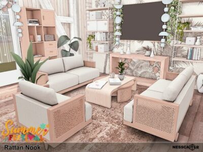 Rattan Nook Sims 4 CC