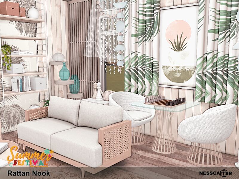 sims 4 cc rattan nook 3