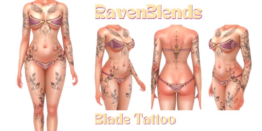 Ravenblends Blade Tattoo Sims 4 CC