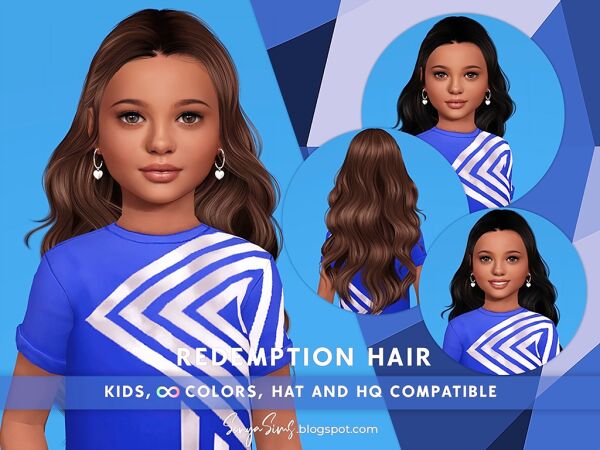 Stunning Kids’ Redemption Hair Sims 4 CC