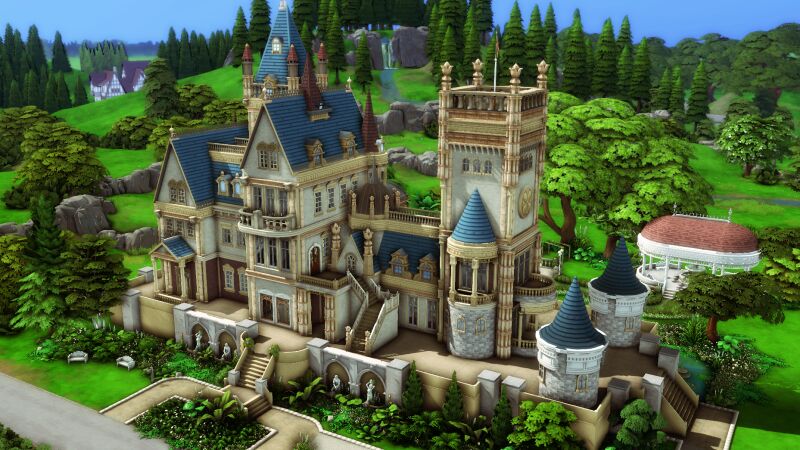 sims 4 cc renaissance castle by plumbobkingdom 2