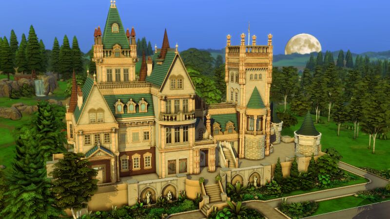 sims 4 cc renaissance castle by plumbobkingdom 3