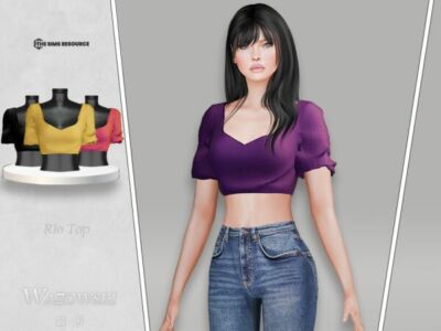 RIO TOP: Stylish Fashion for Sims Sims 4 CC