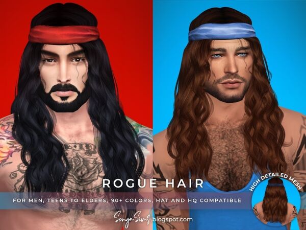 Stylish Rogue Hair for Male Sims Sims 4 CC