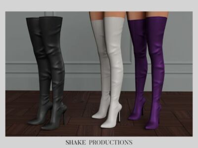 Stylish Roni High Heel Boots for Sims Sims 4 CC