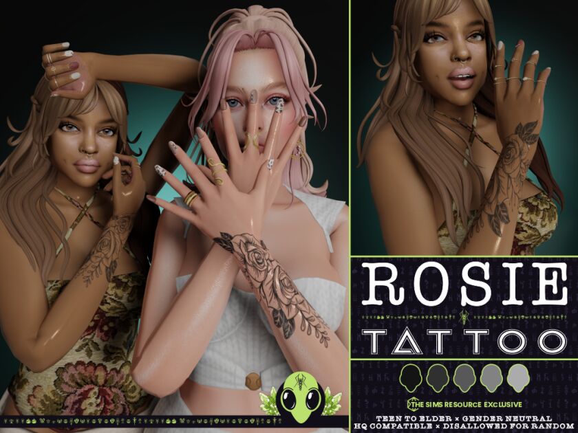 Rosie Tattoo – TSR Exclusive Sims 4 CC