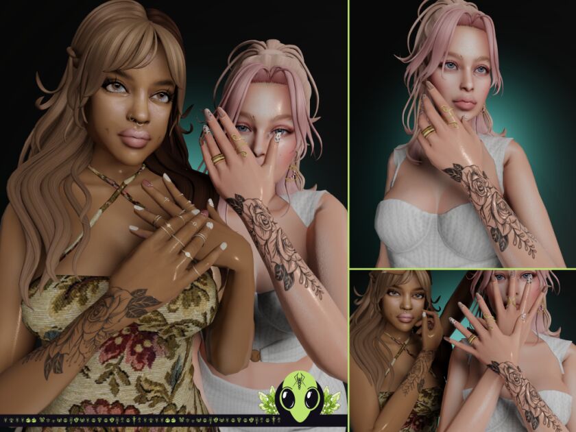 sims 4 cc rosie tattoo tsr exclusive x1 colour x5 2