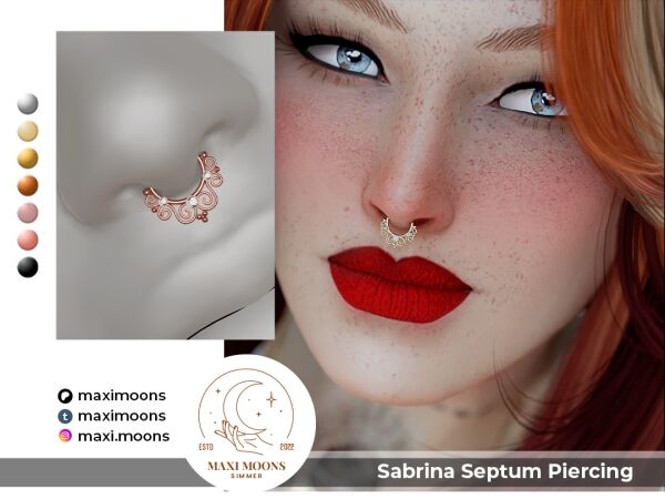 Sabrina Septum Piercing Sims 4 CC