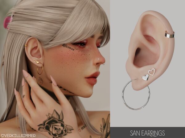 Stylish San Earrings for Your Look Sims 4 CC