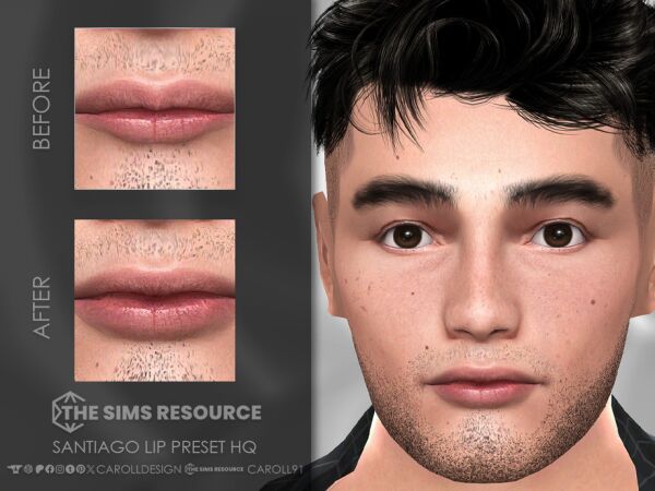 Santiago Lip Preset HQ Sims 4 CC