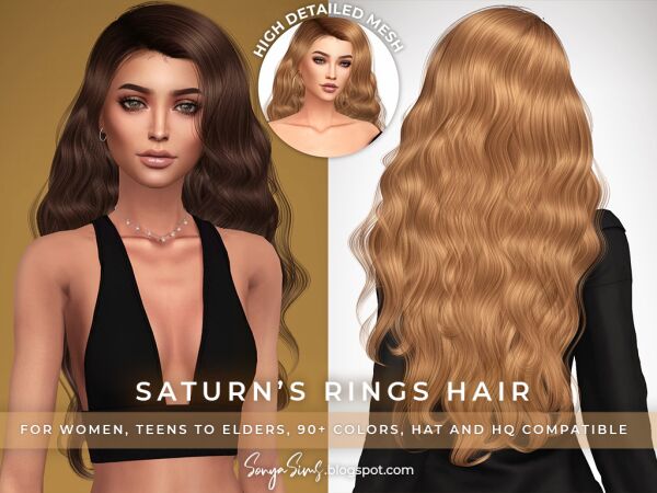 Stylish Saturn Ring Hair for Your Sims Sims 4 CC