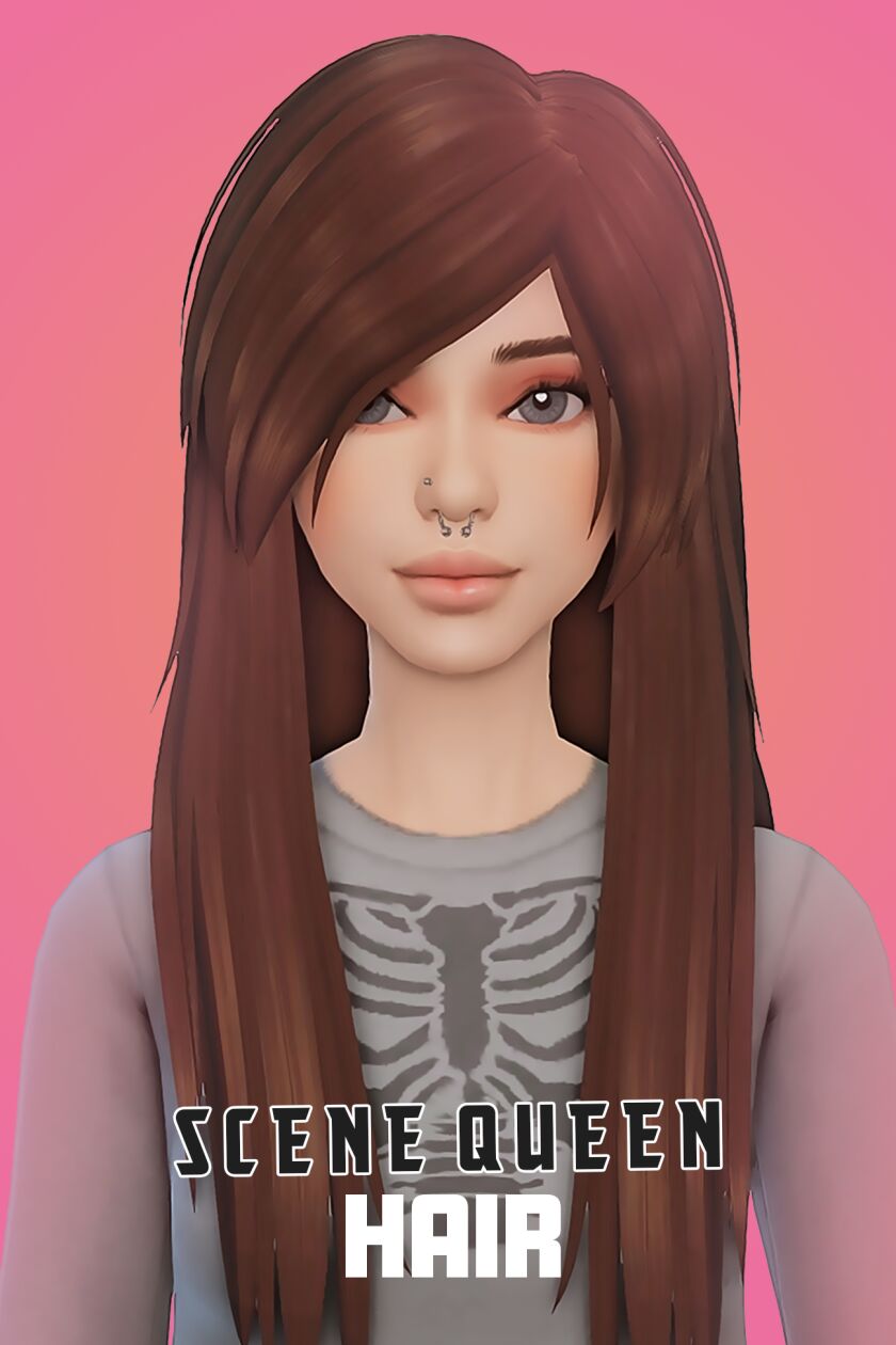 Scene Queen Hair Sims 4 CC