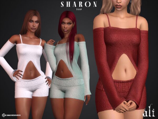 Sharon Top by ALI Sims 4 CC