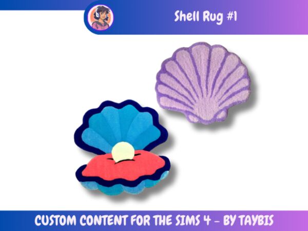 Shell 1_Rug by Taybis Sims 4 CC