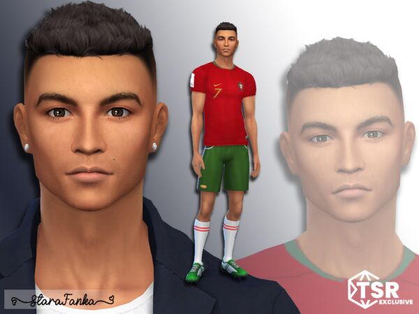 Christiano Ronaldo Inspired Sim for The Sims Sims 4 CC