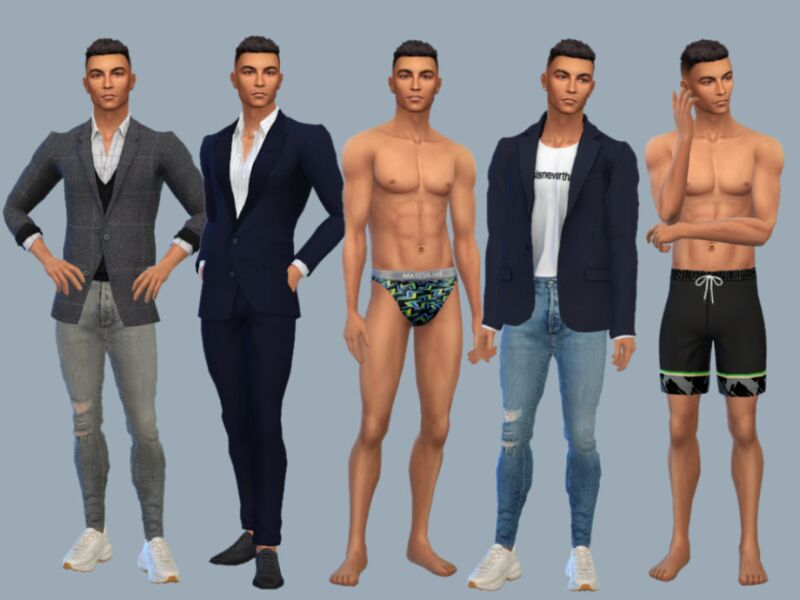 sims 4 cc sim inspired by christiano ronaldo by starafanka 2