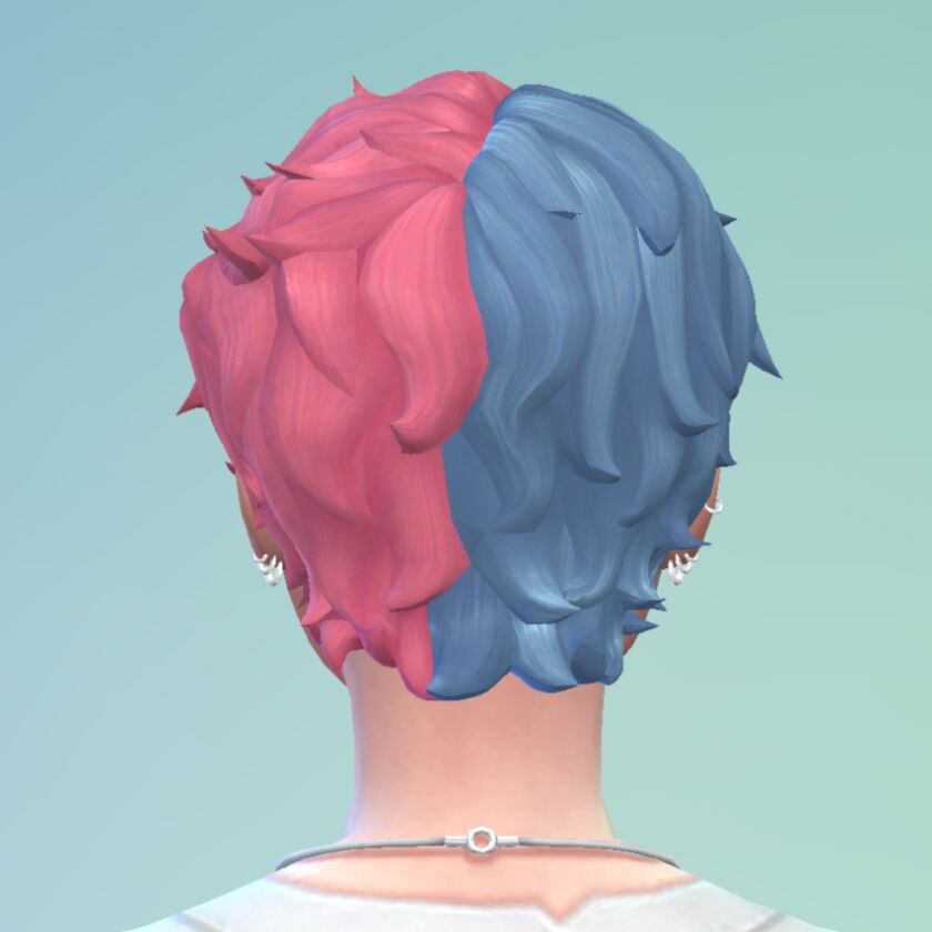 sims 4 cc simandys alex hair split dye 2