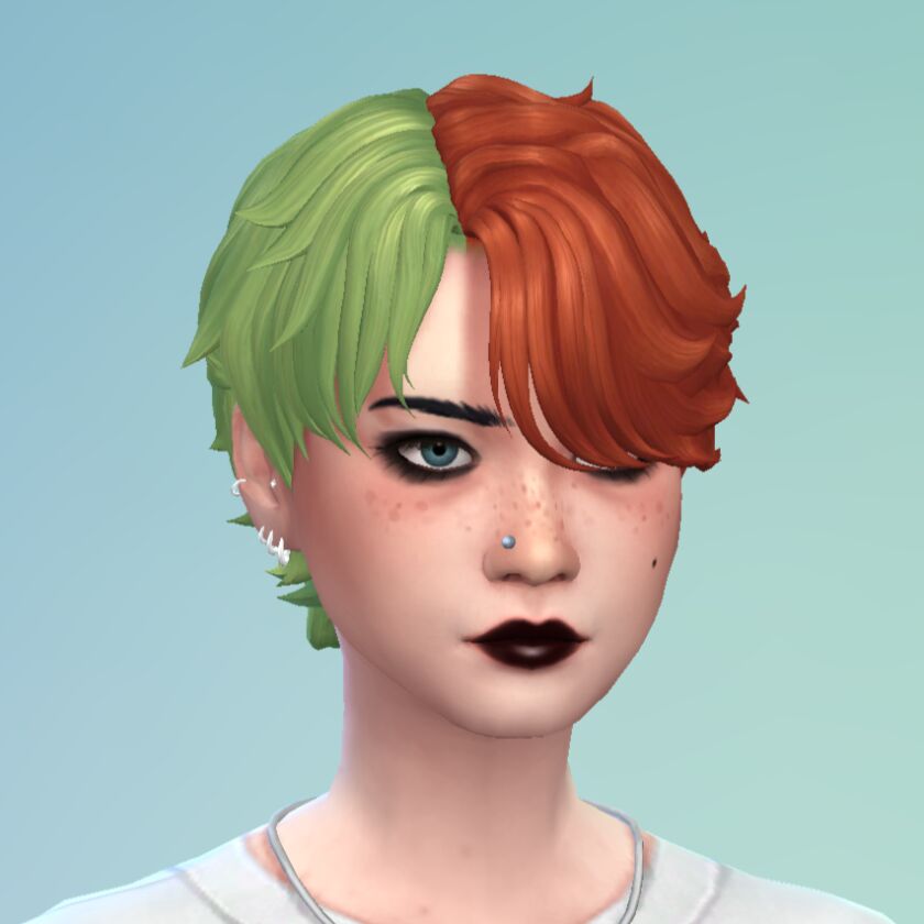 sims 4 cc simandys alex hair split dye 3