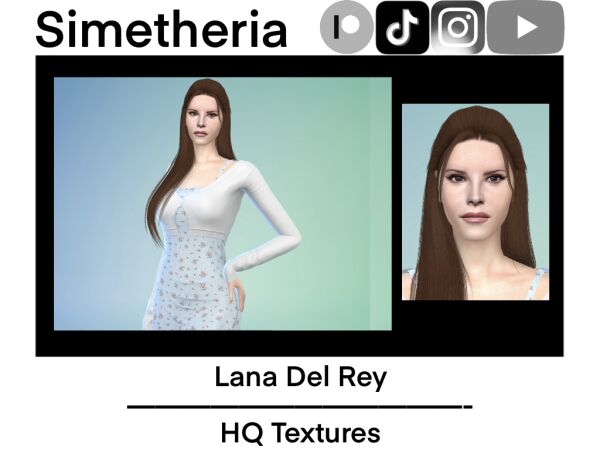 Download Realistic Lana Del Rey for Sims 4 Sims 4 CC