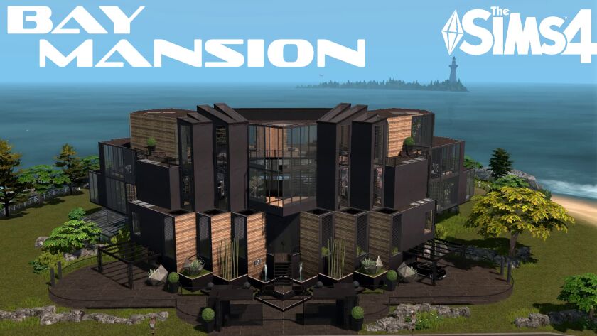 sims 4 cc sims4vibes bay mansion luxury family mansion 14