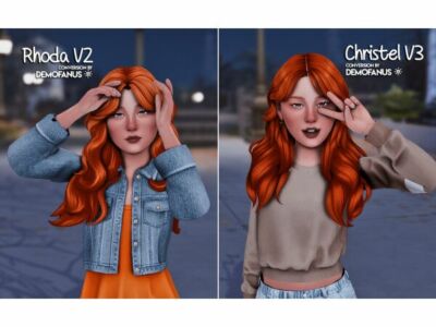 Stunning Hair Conversion for Girls by Demofanus Sims 4 CC