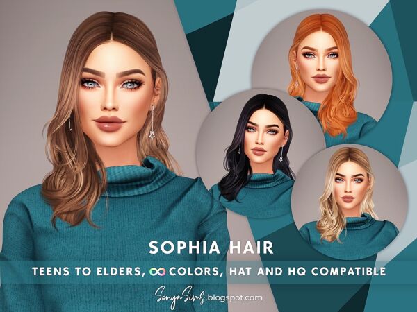 Sophia Hair Sims 4 CC