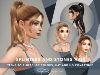 Sleek High Ponytail Hair Sims 4 CC