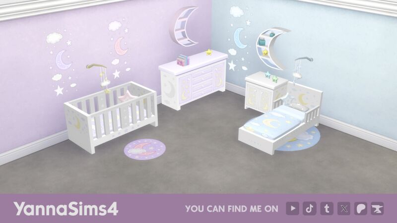 sims 4 cc stars nursery and toddler bedroom set by yannasims4cc 2