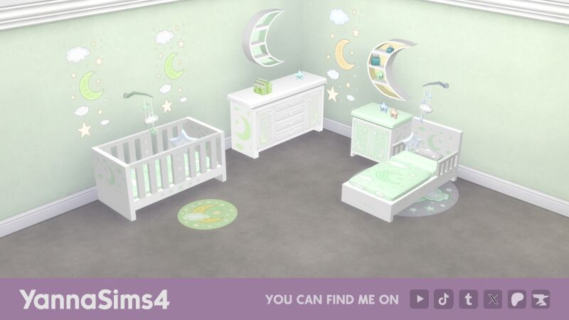 sims 4 cc stars nursery and toddler bedroom set by yannasims4cc 3