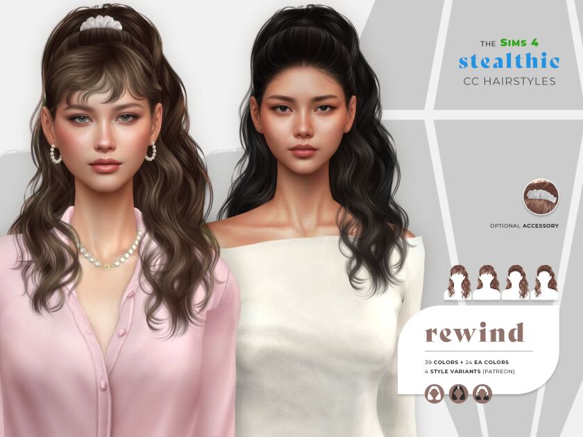 Stealthic – Rewind (Sims 4 Hair) Sims 4 CC