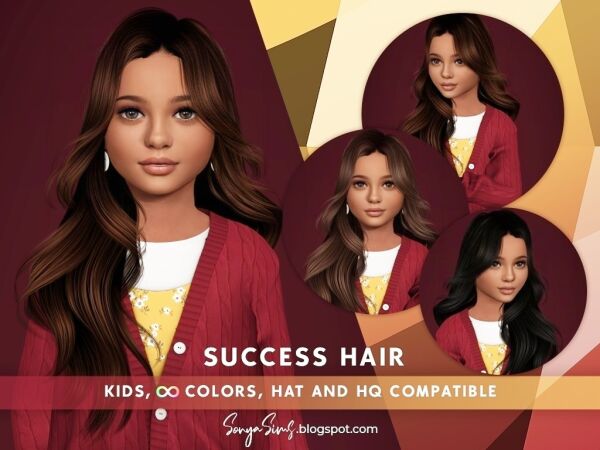 Stylish Hair for Kids Sims 4 CC