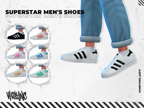 Superstar Men’s Shoes by Vhsync Sims 4 CC