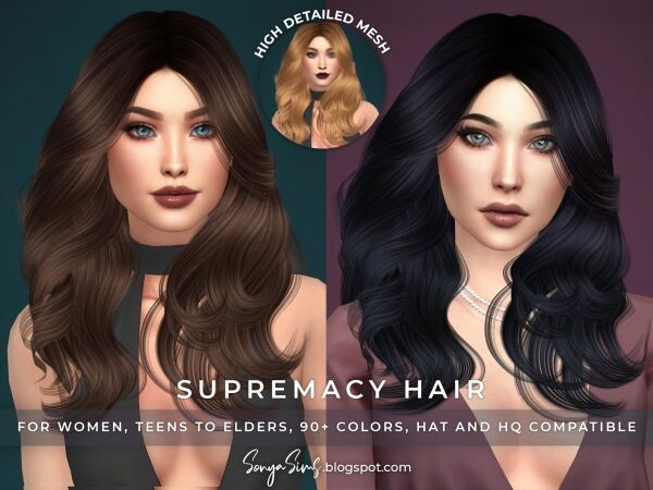 Supremacy Hair Sims 4 CC