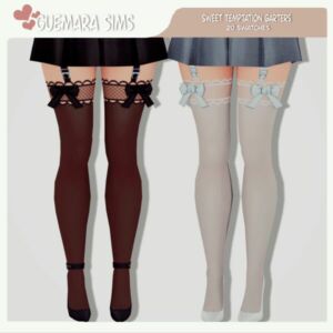 Sweet Temptation Garters (+ Swatches) By Guemara Sims 4 CC